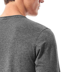 <b>Men</b> Casual <b>Long</b> <b>Sleeve</b> <b>Henley</b> T Shirt Blank Custom Logo Front Plus Size Breathable Slim Fit Cotton Bamboo Fiber - Product Image 3