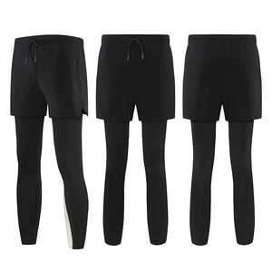 Pantalones cortos de Yoga de cintura alta para mujer, ropa deportiva para gimnasio, entrenamiento, Pakistán, Spandex, tela de punto de nailon, mallas cortas de Yoga - Product Image 1