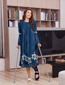 Robe de patient en tricot écologique à prix avantageux, sur mesure, en gros, à épaules dénudées, manches longues - Product Image 5