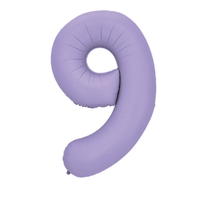 Ballon de fête en forme de chiffre 9 violet de 1 m en aluminium pour hélium, décoration de fête - Product Image 1