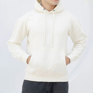 Sweat-shirts à capuche doublés unis personnalisés en gros 2026, tissu polaire 220GSM, OEM, 100% coton, unisexe, pour hommes - Product Image 4