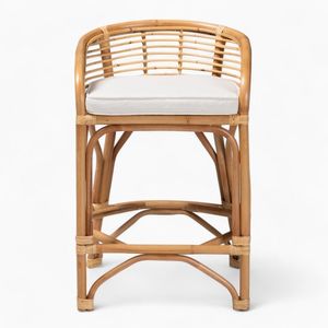 Venta al por mayor de mimbre de ratán taburete de bar de mimbre Silla de comedor muebles elegantes para la cocina Sala de estar estilo Boho Silla - Product Image 2
