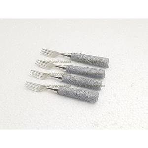 Juego de tenedores martillados con mango de resina para el hogar, cocina, restaurante, acero inoxidable, logotipo personalizado en venta al por mayor - Product Image 4