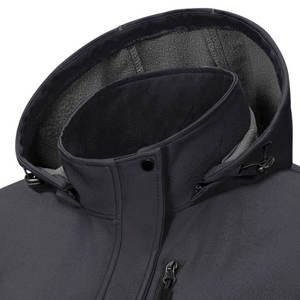 Vêtements en tissu 100% polyester, vente en gros d'hiver, softshell pour femmes, coupe-vent imperméable respirant, vestes d'extérieur à capuche - Product Image 5