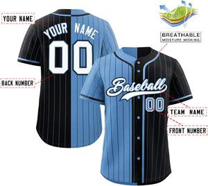 Jersey de béisbol personalizado, camisa de malla de alto rendimiento, uniforme de softball de secado rápido con botones, aparejos de sarga bordados, nombre USA Fit - Product Image 2