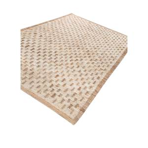 พรมปูพื้นทรงสี่เหลี่ยมผืนผ้าลายเรขาคณิต Nomadic Threads รุ่น PDJT-727 สีงาช้าง ทำจากปอกระเจา สำหรับใช้ในบ้าน ห้องโถง ห้องนั่งเล่น ห้องนอน - Product Image 2