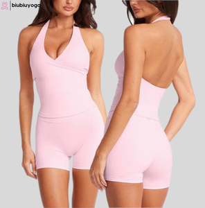 Sujetador deportivo con espalda cruzada y cuello en V con parte superior de entrenamiento de Yoga de secado rápido, almohadillas integradas, conjunto de ropa de Fitness, ropa personalizada, Yog ajustado - Product Image 1