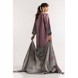 Chemise et dupatta en crêpe orné de motifs, style bohème, teint en fil, pour le printemps/été IPS-24-33 - Product Image 3