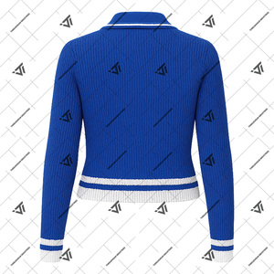 Grec Zeta Phi Beta Sororité Vêtements Prêt À Expédier Col Rabattu Crop Pull College Cardigan - Product Image 2