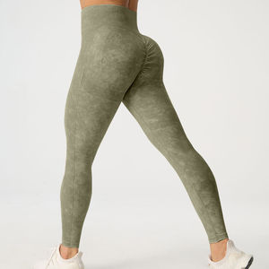 Pantalones de cintura alta para gimnasio Fitness Leggings de yoga sin costuras para mujer - Product Image 5
