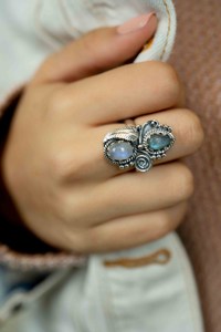 Diseño único Labradorita 925 Anillo de bodas de plata esterlina sólida Piedra preciosa natural Anillo de labradorita de joyería fina de buena calidad - Product Image 2