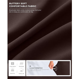 Conjunto deportivo unisex transpirable color marrón, pantalones jogger suaves como la mantequilla, ropa deportiva ligera, elástica y cómoda, pantalones deportivos casuales. - Product Image 5