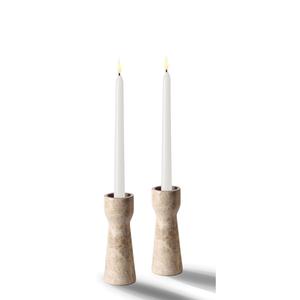 Precioso portavelas redondo de mármol pulido para la decoración del hogar Ilumina tu espacio con la elegancia atemporal de la belleza natural - Product Image 4