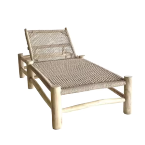 Lit de soleil de luxe pour hôtel, extérieur, imperméable, en teck, design minimaliste écologique, couleur personnalisée, grand lit de soleil en vente - Product Image 5