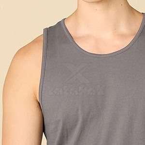 Débardeur décontracté pour homme en coton doux, séchage rapide, respirant, coupe décontractée pour l'été, les séances de sport, la gym et les activités de plein air - Product Image 5