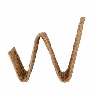 Porte-revues en jacinthe d'eau tissée flexible, support de rangement en osier naturel moderne pour livres, dossiers, décoration minimaliste pour la maison et le bureau - Product Image 2