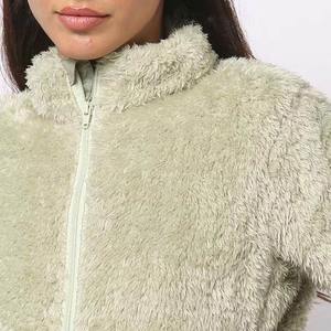 Nuevo diseño de las mujeres Sherpa chaqueta polar al por mayor al aire libre Casual Drop Shoulder transpirable Sherpa Chaquetas - Product Image 4