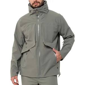 Chaqueta de lluvia personalizada de alta calidad 2025 para hombre, abrigo impermeable transpirable a prueba de viento, diseño de bolsillo bordado con cremallera, hecho a medida - Product Image 3