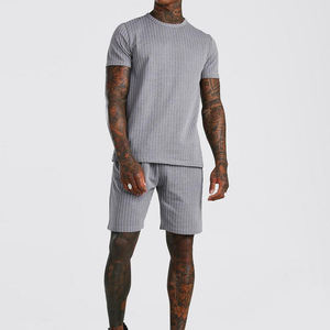 Conjunto de 2 Piezas de Ropa Urbana para Hombre, Camiseta y Pantalones Cortos, 100% Algodón - Product Image 3