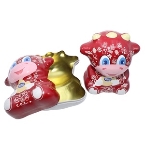Linda Lata de Almacenamiento con Forma de Vaca de Dibujos Animados, de Calidad Alimentaria, para Dulces y Galletas, con Opción de Logotipo Personalizado - Product Image 4