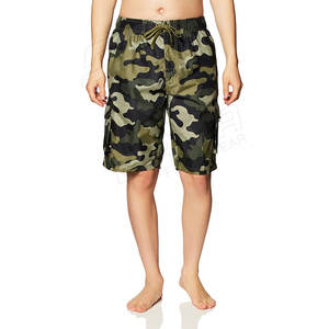 Short de bain pour hommes de Style High Street 100% coton Short de sport d'eau douce avec imprimé décontracté Look de plage OEM nouveau Design - Product Image 1