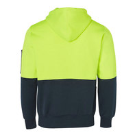 Coupe ample deux tons haute visibilité à manches longues pull coupe-vent 100% coton Orange/marine L à capuche pour homme