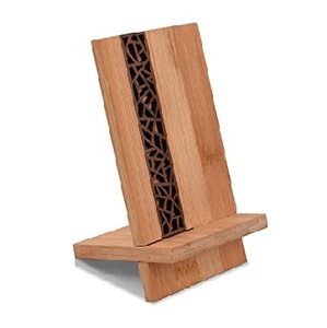 Support de téléphone portable éjecté avec prise de téléphone au design mignon vente en gros de support mobile en bois de haute qualité cadeau fini naturel - Product Image 5