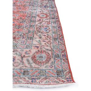 Alfombra de Lana Anudada a Mano Vintage Pae-2372, Grande, con Diseño Floral Rojo y Naranja, para Sala de Estar, Pasillo, Dormitorio de Adolescentes, Rectangular - Product Image 4