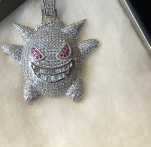 Pendentif en forme de danger de diamant Moissanite entièrement glacé en argent sterling 925/bijoux hip hop - Product Image 2