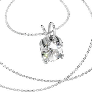 Collar de Moissanita de Joyería Fina Clásica para Mujer, Corte Ovalado de 3 Quilates, Cadena de Eslabones de Oro de 14K, Colgante de Lujo para Fiesta - Product Image 3