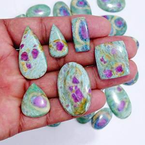 Lote al por mayor de hermosos rubíes naturales en fucsita piedras preciosas sueltas cabujón natural piedras preciosas sueltas para uso en la fabricación de joyas - Product Image 1