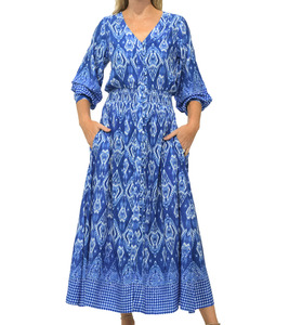 2024 New Arrivals Summer Fashion Clothing Women Casual Bohemian Floral Long Maxi <b>Dress</b> Tie Dye Boho Gypsy Chic Satin Silk Fabric - Product Image 1