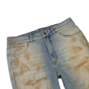 Pantalones Vaqueros de Diseño Personalizado DENIM, Lavado Desgastado con Efecto Decolorado al Sol, Jeans Desgastados con Lavado Ácido para Hombre - Product Image 2