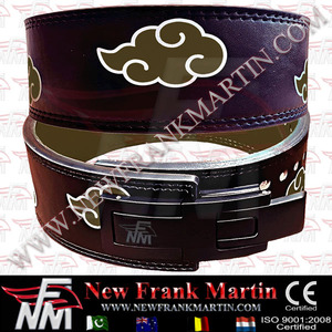 Nfm เข็มขัดยกน้ำหนักออกกำลังกายแบบปรับแต่งได้สำหรับเด็ก akatsuki ลายเมฆหนังวัวสำหรับฝึกออกกำลังกาย - Product Image 4