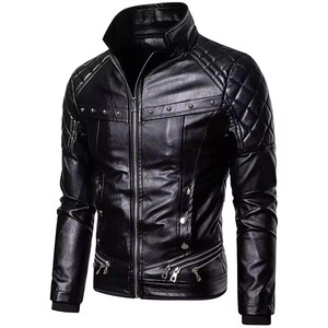 Chaqueta de Cuero Sintético Personalizada de Estilo Moderno para Hombre, Ajuste Entallado, Cómoda, Chaqueta de Cuero Extra Grande, Chaqueta Transpirable para Hombre - Product Image 5