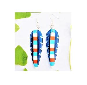 Bijoux mode femme Boucles d'oreilles incrustées de résine bijoux mode femme fille faits main - Product Image 3