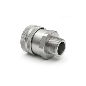 Acoplador Hidráulico de Acero Inoxidable de 1-1/2 Pulgadas, Rosca Macho R, Conector de Alto Flujo para Industria Pesada. JTSP-112SM - Product Image 1