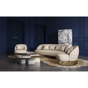Ophelia Calacatta Marble and Gold Nesting Center <b>Table</b> Durable Contemporary Living Room Furniture <b>Square</b> <b>Side</b> <b>Table</b> - Product Image 5