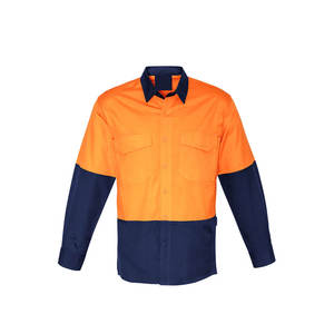 เสื้อทำงานผ้าฝ้ายแขนยาวแบบตาข่ายระบายอากาศได้ดีสะท้อนแสงมองเห็นได้ชัดเจน - Product Image 1