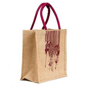 Bolsos de mano ecológicos con logotipo personalizado plegable de yute y algodón para regalos y promociones suministrados por India - Product Image 6