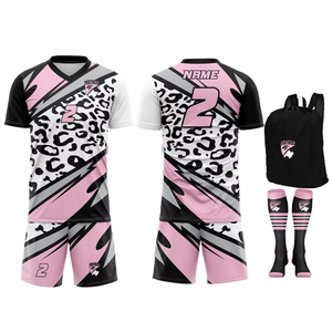 OEM conception personnalisée sublimé jeu d'uniformes de football respirant 100% polyester tissu style été - Product Image 1