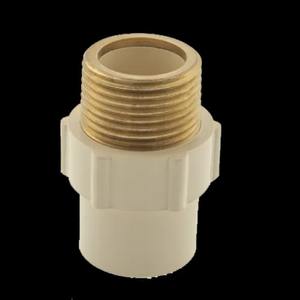 3/4 pouces haute pression couleur ivoire CPVC laiton MTA adaptateur fileté mâle étanche plomberie raccord paquet emballage fabriqué en Inde - Product Image 2