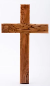 Croix médiévale en bois marron croix en bois uni terre sainte croix en bois suspendue décor à la maison cadeau religieux pour noël - Product Image 3