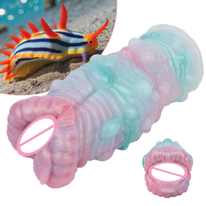 GEEBA NEW Single <strong>Hole</strong> Silicone Colorful Sea Slug Male Masturbator Sex Toys for Adult Fantasy Pocket Pussy Stroker Men's <strong>Penis</strong> - Product Image 1