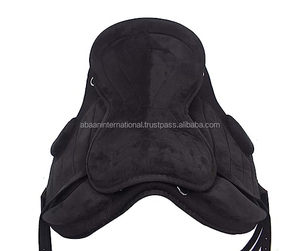 Selle Western Freemax en maille synthétique pour cheval avec siège en daim et sangle assortie, siège amovible, facile à nettoyer, durable - Product Image 4