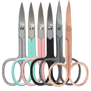Ciseaux à sourcils durables de couleur personnalisée en marque privée, ciseaux à cuticules en acier inoxydable, outils de manucure OEM ODM - Product Image 6