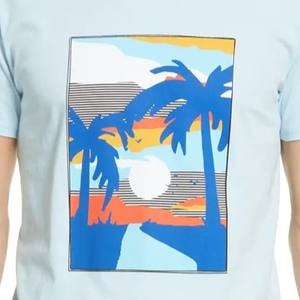 Camiseta Personalizada para Hombre con Estampado Digital, Poliéster/Algodón, Corte Regular, Manga Corta, Cuello de Punto, Estilo Casual - Product Image 4