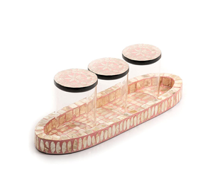 Juego de tarros acrílicos de resina para decoración del hogar, bandeja ovalada personalizada para café en el hogar - Product Image 2