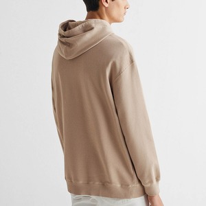 Sudadera con capucha de algodón 100% de primera calidad para hombre, ropa de calle de gran tamaño de lana de invierno de peso pesado, Sudadera con capucha teñida lisa con logotipo personalizado - Product Image 4