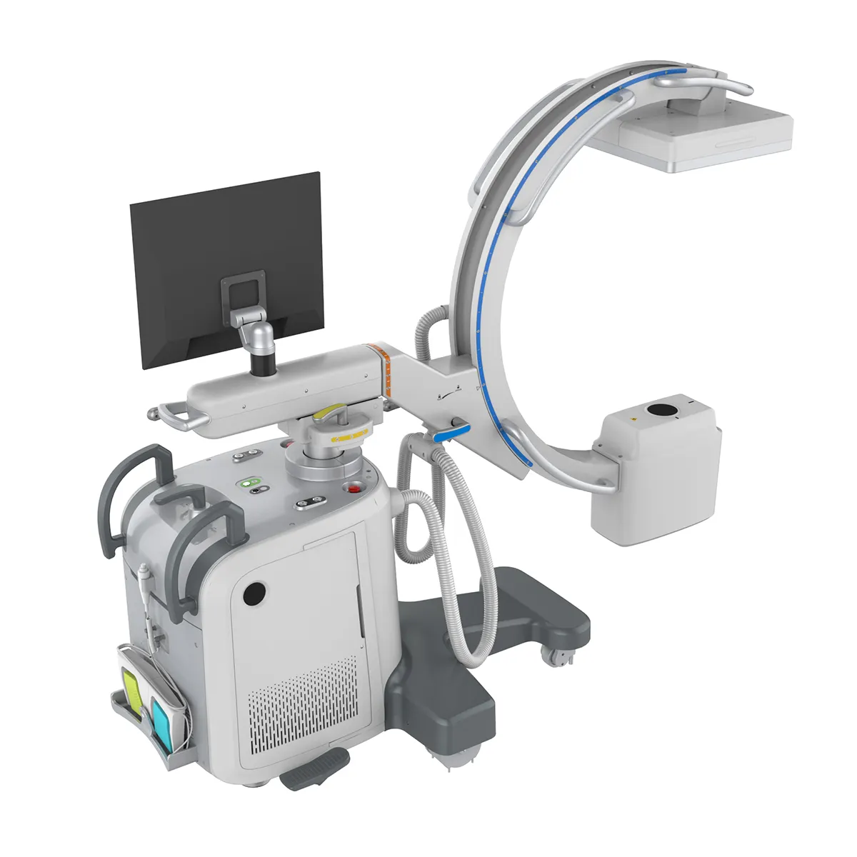 FP dedektörü ile yeni teknoloji c-kol sistemi DR sistemi 5KW mobil dijital cerrahi x-ray C kol makinesi